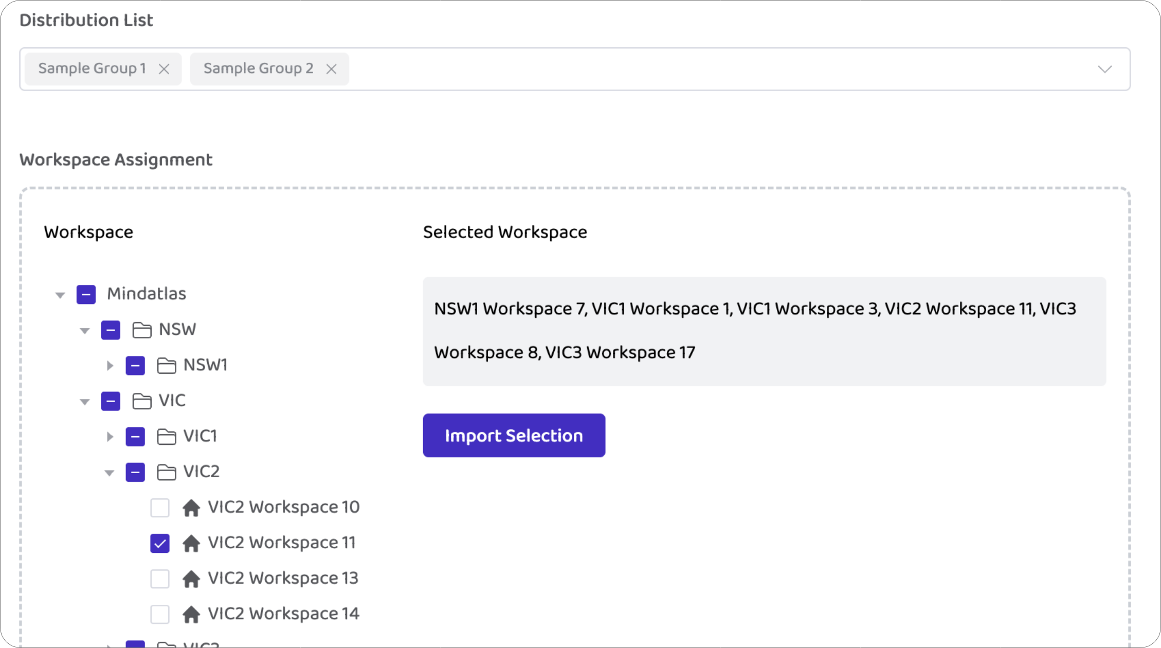 Taskr screen using Store Distribution Lists